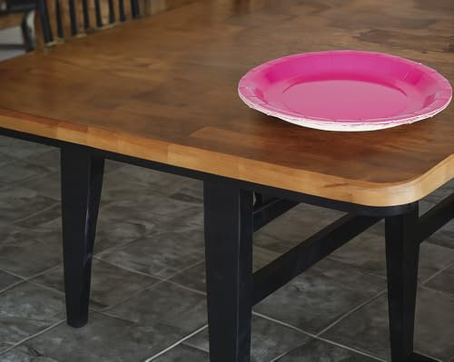 FIESTAS GUIRCA | 6 Platos Desechables (23 cm) - Decoración de Mesa para Fiestas de Graduación y Celebraciones - Ideal para Eventos de Verano y Fiestas Temáticas - Rosa