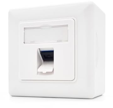 maintec Glasfaser-Anschlussdose 1x Simplex SC-UPC/SC-UPC Aufputz LWL Keystone, geeignet für FTTH, weiß