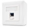 maintec Glasfaser-Anschlussdose 1x Simplex SC-UPC/SC-UPC Aufputz LWL Keystone, geeignet für FTTH, weiß