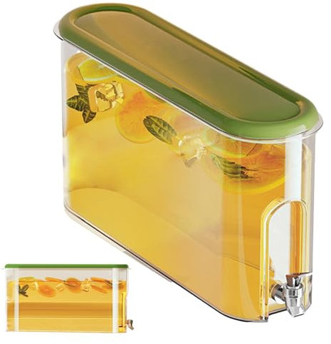 Dispensador de bebidas, botella dispensadora de bebidas, dispensador de agua para nevera de 4 litros con boquilla, dispensador de leche de a prueba de fugas con grifo, jarra de jugo con