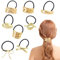 6 Stück Haargummi Gold,Metal Hair Ties,Metal Geometric Elastic Hair Ties,Geometrische Goldene Scrunchies,Metall Haargummi,Für Sich Jedem Stil Und Outfit Anpasst