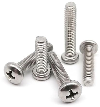 M1.6 M2 M2.5 M3 M3.5 M4 M5 M6 M8 GB818-85 A2-70 304 In acciaio inox Croce Tonda Vite a testa cilindrica Lunghezza bullone 3-100mm(3mm,M3 50pcs)
