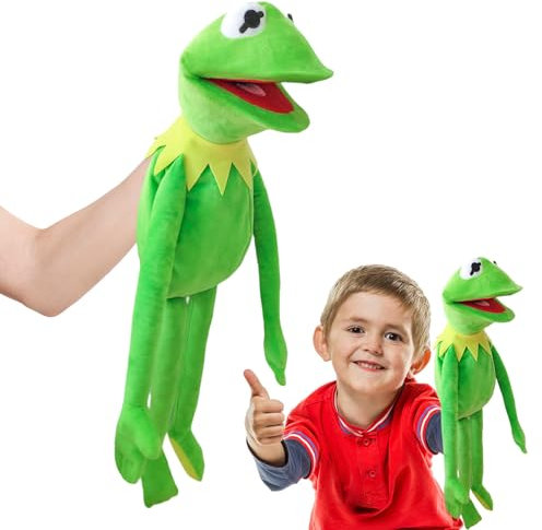 ACTOYS Handpuppe Frosch, Kermit Handpuppe 60 cm, Handpuppen für Kinder, Frosch Plüschtier, Frog Spielzeug, Kuscheltier, Tierhandpuppen für Kinder, Handpuppe Kermit, Kermit Frog Handpuppe