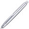 Jinhao 10 Press Fountain Pen with Box, Wavy Bright Chromium Retractable Fine Nib with Converter Set (Silver Clip)