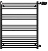Badheizkörper 800x1000 mm Schwarz – Handtuchheizkörper Seitenanschluss – Heizkörper Badezimmer – Wandheizung Stahl – Handtuchtrockner