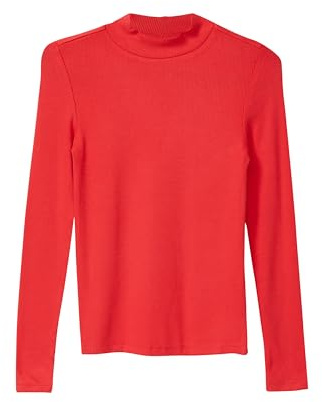 s.Oliver Longsleeve aus Rippware mit Stehkragen