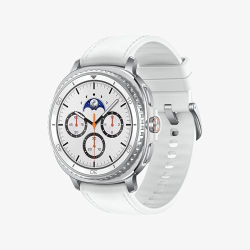 Samsung Galaxy Watch8 Classic 46mm, LTE, Correa Híbrida, Smartwatch con Diseño con Bisel Giratorio, Garantía 3 Años + 1 año Extra, Blanco (Versión Española)
