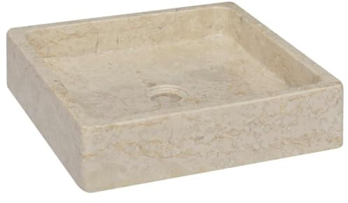 Genérico Lavabo Crema mármol 40x40x10 cm,Bricolaje,Fontanería,Piezas para fontanería,Lavabos y fregaderos,Lavabos-149168