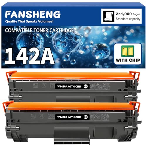 142A 1420A 【mit Chip】 Toner Tonerkartusche 142X W1420X kompatibel mit HP für LaserJet MFP M140w M110w M139w / MFP M110 M139 M140 Drucker 1000 Seiten W1420A W142A (2 Schwarz)