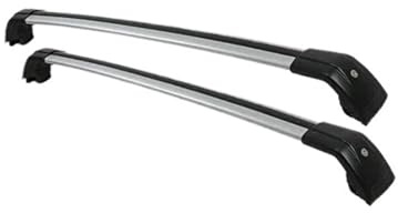 Generisch Dachträger 2 Stück Dachträger Für Kadjar HA_ HL_ 2015–2022 Seitenträger Aus Aluminiumlegierung Querträger Gepäck Auto Gepäckträger(Black Silver)