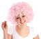 Alsino Afro Perücke Karneval Fasching XXL Locken rosa - für Jugendliche & Erwachsene