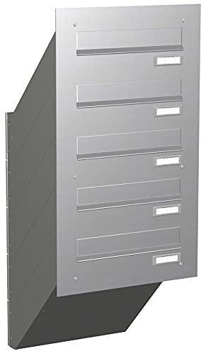 Max Knobloch Edelstahl Mauerdurchwurf-Briefkasten-Anlage 5er MD50-OR-E (5 x 12 Liter)