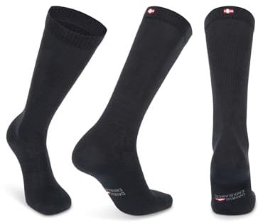 DANISH ENDURANCE Bio-Baumwolle Kompressionsstrümpfe, 14-18 mmHg, Unisex, für Damen & Herren, 1 oder 3 Paar (Schwarz, 39-42)
