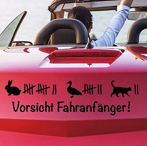 tjapalo® s-pkm238 Autoaufkleber Fahranfänger aufkleber Auto aufkleber vorsicht fahranfänger (breite22cm)