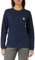 Carhartt, Women's, Loose Fit Heavyweight Long-Sleeve Pocket T-Shirt, Navy, S
