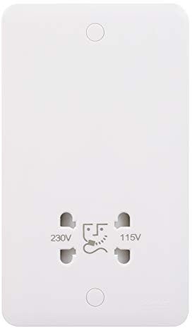Schneider Electric Lisse White Moulded - Shaver Socket, Dual Voltage, 115/230V, GGBL7090S, White