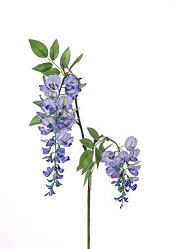 artplants.de Künstlicher Blauregen Zweig NEZUMI, blau, 105cm - Künstliche Wisteria - Textilblumen