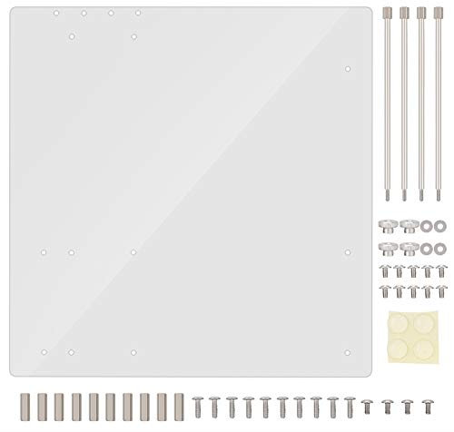 Bewinner Acrylic Frame for M-ATX Motherboard Open Frame Transparent Acrylic Overlock Computer Case DIY Base Stand For M-ATX Motherboard Convenient for Testing, Overclocking or Gaming