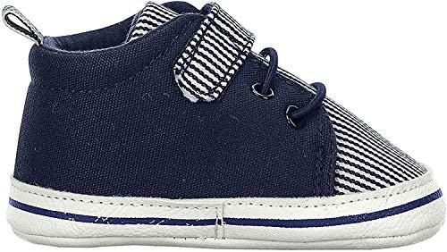 Sterntaler Baby Schuhe Walfisch - Sneaker aus Baumwollstoff mit Walfisch Stickerei - Kleinkind Sommer Schuhe mit rutschfester Sohle und Klettverschluss - Babyschuhe für Jungen, marine, Größe 18