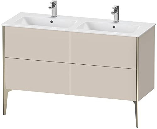 Duravit XViu 4485 Waschtischunterbau stehend, 4 Auszüge, für Doppelwaschtisch ME by Starck 233613, 1280x480 mm, XV44850B191, Farbe: champagner matt/taupe
