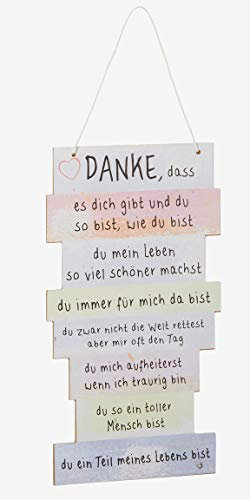 Bada Bing Wandschild Ca 36 x 20 cm Danke Wandbild EIN Dankeschön Als Wanddekoration Bild mit Angesagtem Spruch Geschenk 05