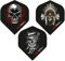 Dartfieber 9 Flights (3 Set) Dart Flights 100 Micron Stark Totenkopf Schlange Indianer
