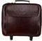 RICHSIGN Leather Accessories 42 Ltrs Cabin Size Leather Laptop Roller Cases Trolley Bags, BROWN, M, Luggage