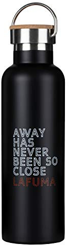 Lafuma - Nunatherm 0.75 - Bouteille Isotherme en Inox - Bouchon Tasse - Randonnée, Trekking, Lifestyle - 0,75 L - Noir