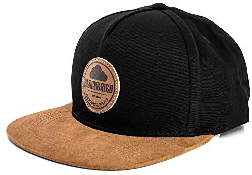 Blackskies® Pathfinder Snapback Cap | Schirm Unisex Premium Baseball Mütze Kappe Basecap Verstellbar One Size - Schwarz Beige