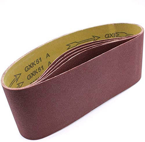Lot de 50 bandes abrasives 100 x 610 mm grain 150 pour ponceuse à bande