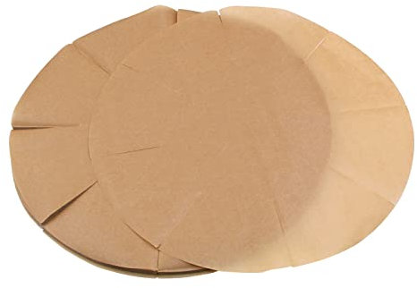 100 feuilles Ø31cm Papier sulfurisé ronde de cuisson, Parchemin résistant à la chaleur, Résistant à l'huile et aux fuites Revêtement antiadhésif papier sulfurisé non blanchi