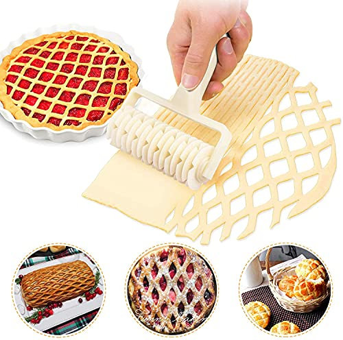 Taglierina a rullo, torta pizza biscotto pasta rullo reticolo domestico cottura pasticceria strumenti (plastica reticolo)
