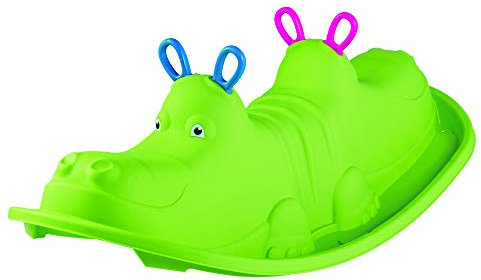 Dondolo bambini 1 anno da giardino interno dondolo per bambini da giardino per uso domestico hippo 3 colori a scelta (verde)