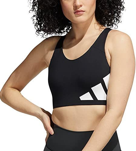 adidas Damen ULT Alpha 3bar Sport-BH, schwarz/weiß, XXS