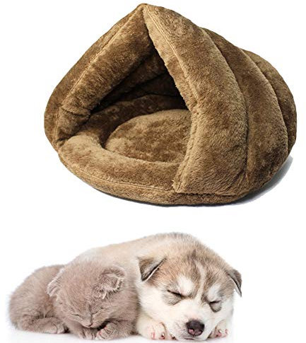 Hundehöhle Kleine Hunde Katzenhöhle Kätzchenbett Luxus Hundebett Flauschiges Hundebett Günstige Hundebetten Haustierhöhle Hundeschlafsäcke Camel,Large