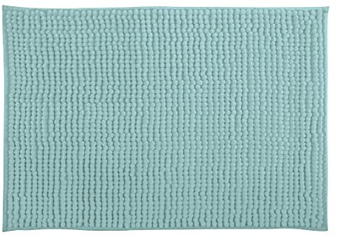 MSV Badteppich Badvorleger Duschvorleger Chenille Hochflor Badematte 40x60 cm – Pastellgrün