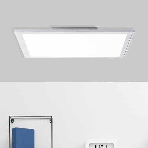 Lightbox LED Panel mit CCT & Memory-Funktion - 40 x 40 cm, 24W - dimmbar per Fernbedienung - silberfarbenes Aufbaupaneel mit warmweißem Licht (2700 K) & Helligkeit: 2500lm - Metall/Kunststoff
