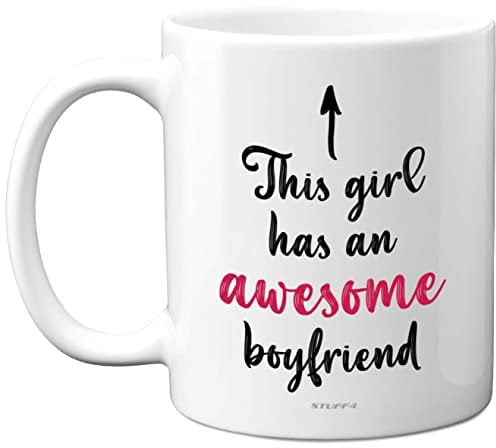 Stuff4 Girlfriend Gifts - Awesome Boyfriend Valentines Gifts for Her, 11oz Ceramic Dishwasher Safe Funny Mugs, Christmas, Valentine's Day Birthday