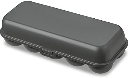 Koziol EGGS TO GO Eierbox, 10 Eier, Aufbewahrungsbox mit Clipverschluss, Eierbehälter für Kühlschrank, Eierkarton aus Kunststoff, Eieraufbewahrungsbox, Eierdose, Organizer (nature ash grey, 10 Eier)