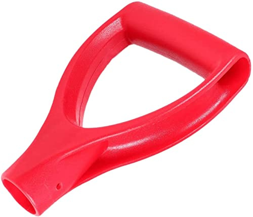 Utoolmart Schaufel, D-Griff, 3,8 cm Innendurchmesser, 32 mm, PVC-Spaten, Schneeschaufel, Ersatzgriff, Gartenzubehör für Graben, Rechen, Werkzeug, Rot, 1 Stück