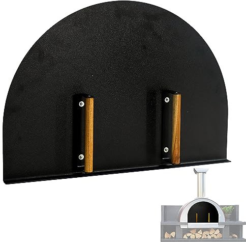 Simond Store Porte de four à pizza 68,6 cm (l) x 48,9 cm (H) en acier inoxydable 304 robuste avec poignée en bois pour four à pizza intérieur et extérieur, kit de four à pizza extérieur