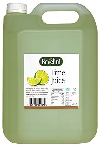 Bevelini Mediterannean 100% Pure Lime Juice, 4L (Large, Catering Size) – Made from Fresh Mediterranean Limes. Perfect for Tacos, Drinks, Sauces, Salad Dressings, Cleaning Meat + More