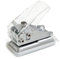 Quesuc Mini-Locher aus Metall für 30 Blatt, Locher mit Anschlagschiene, Formatvorgaben, transparent, modern, für Büros, Schulen und zu Hause, ergonomisches Design, leicht und einfach zu bedienen