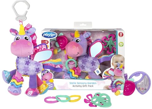 Playgro Stella Sensory Garden Activity Gift Pack, Coffret Cadeaux, Ensemble pour l'éveil, dès la Naissance