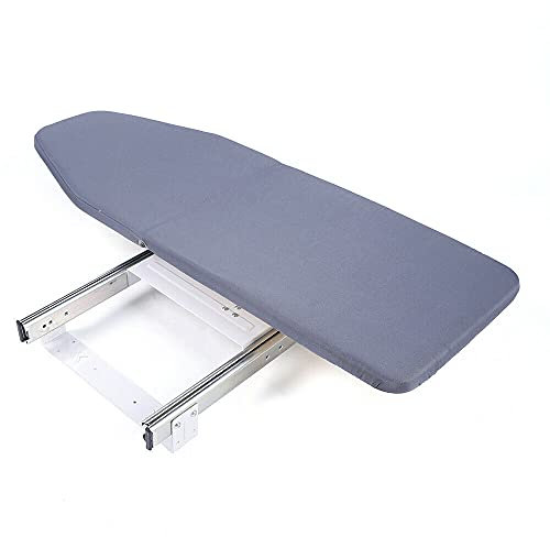 Acesunny Bügelbrett Wandmontage, Faltbares Bügelbrett Regal Drehbares Bügelbrett 81cm Klappbares Wäsche Bügelbrett 180-Grad Push &Pull im Schrank Ausziehbares Bügelbrett