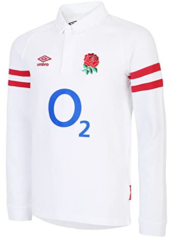 Umbro Boys England Home Classic Licensed Long Sleeve Shirt White XL