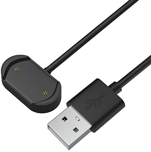 PHONILLICO Chargeur Compatible avec Amazfit GTR 4 / GTS 4 / GTR 3 / GTR 3 Pro/GTS 3 / T-Rex 2 - Cable USB 1 mètre Remplacement Adaptateur Charge Montre