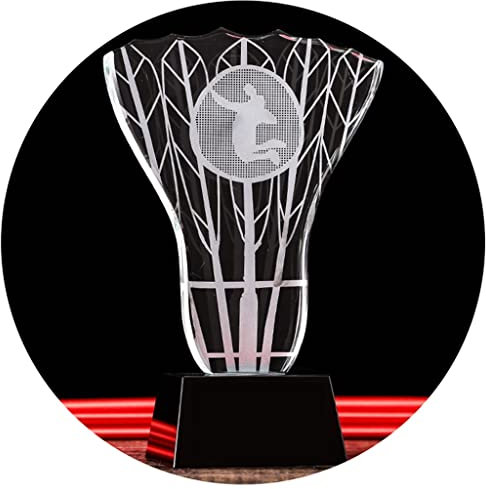 Pokale, Medaillen Auszeichnungen Campus Games Badminton-Sparring-Trophäe Badminton-Wettkampftrophäe Klare Kristallmedaillen-Trophäe Auszeichnungen Souvenir-Trophäen