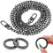 BETESSIN Handtasche Kette Metall 120cm Trageriemen mit 2Pcs Karabinerring O-Ring Taschen Ketten Schultergurt Geldbörse Schulterriemen Kettenriemen DIY Tascheherstellung Handwerk Schwarz