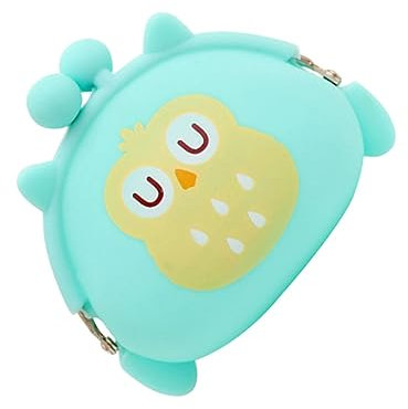 GALPADA Portamonete Silicone Forma Di Gufo Mini Astuccio Portamonete Kawaii Verde Per Monete Carte e Piccoli Oggetti